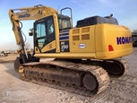 Side of used excavator